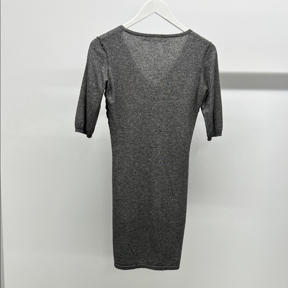 Chic Gray Button-Detail Mini Dress - Picture 6 of 6
